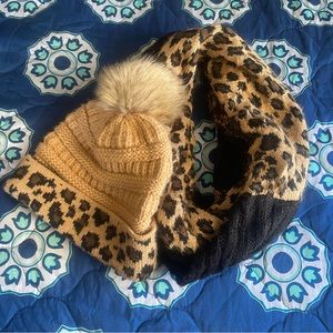 Little girls CC beanie and infinity scarf